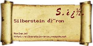 Silberstein Áron névjegykártya
